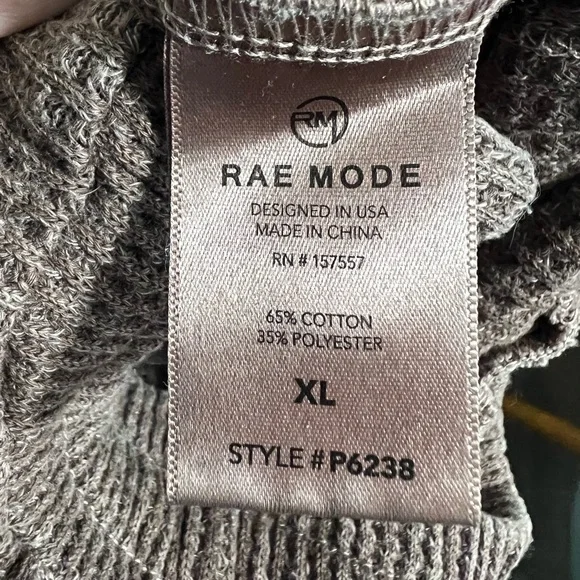 Rae Mode Women’s Waffle Knit Jogger Pants with Drawstrings in Brown - Picture 9 of 9
